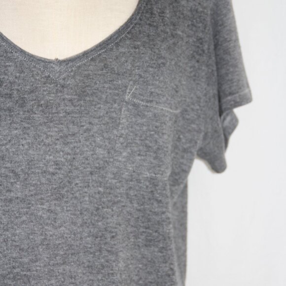 We the Free FP Women's Wildfire Pocket Tee Size L Gray with pocket - Picture 2 of 10